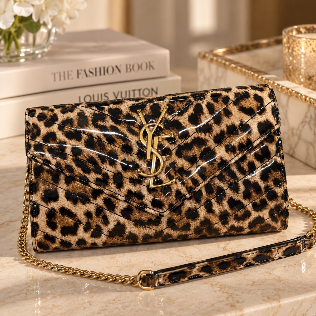 Leopard Luxe Clutch Designer Inspired