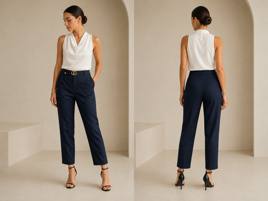 Monaco Tailored Pants - Navy