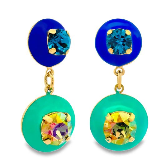 Janie II Earrings In Blue Green