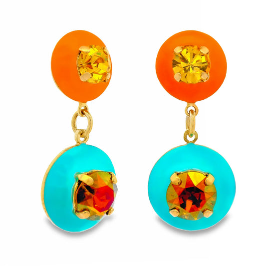 Janie II Earrings In Orange Mint