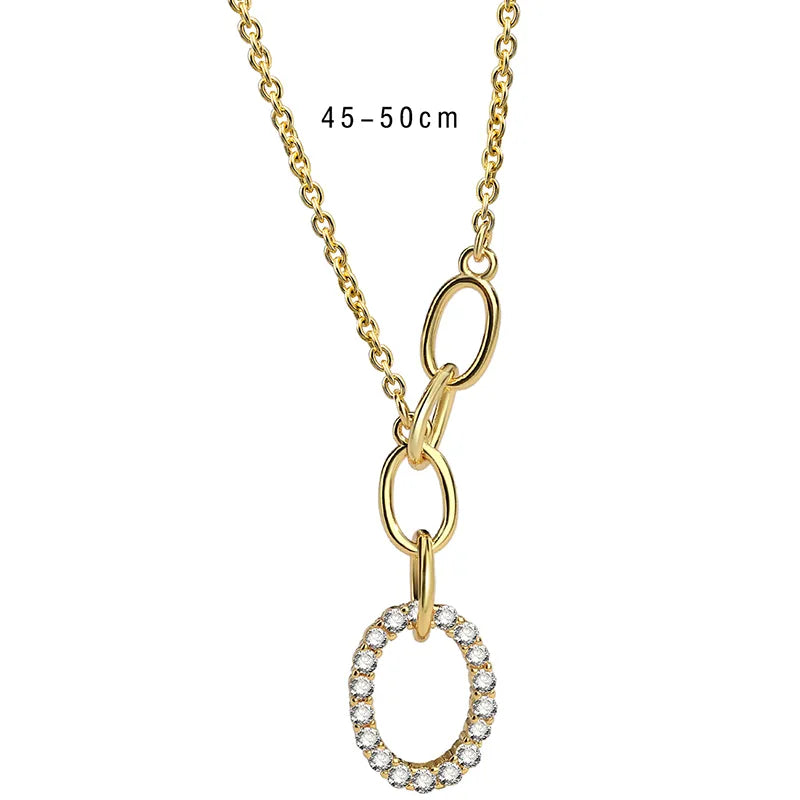 Oval Zircon Necklace