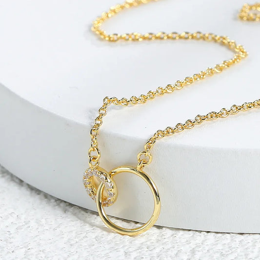 Buckle Casual Zircon Necklace
