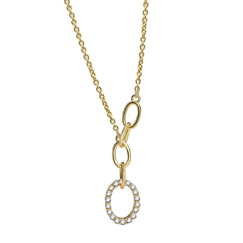 Romantic Oval Zircon Necklace