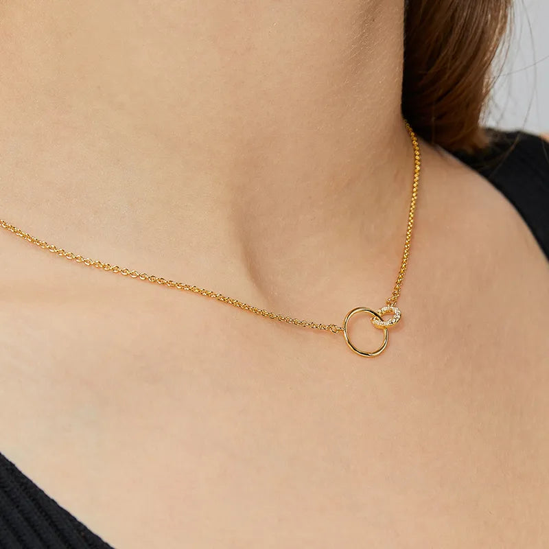 Buckle Casual Zircon Necklace