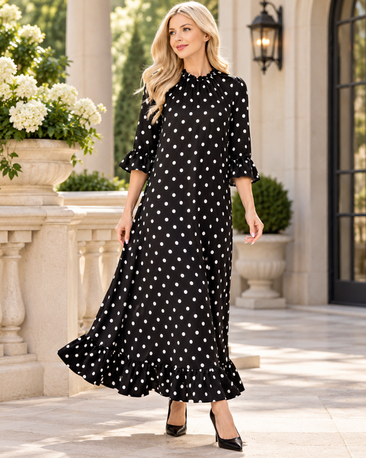 Polka Dots Maxi Dress