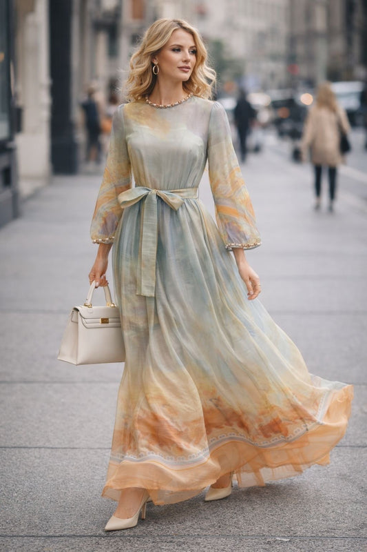 N by Nancy Earth Tone Maxi Multi