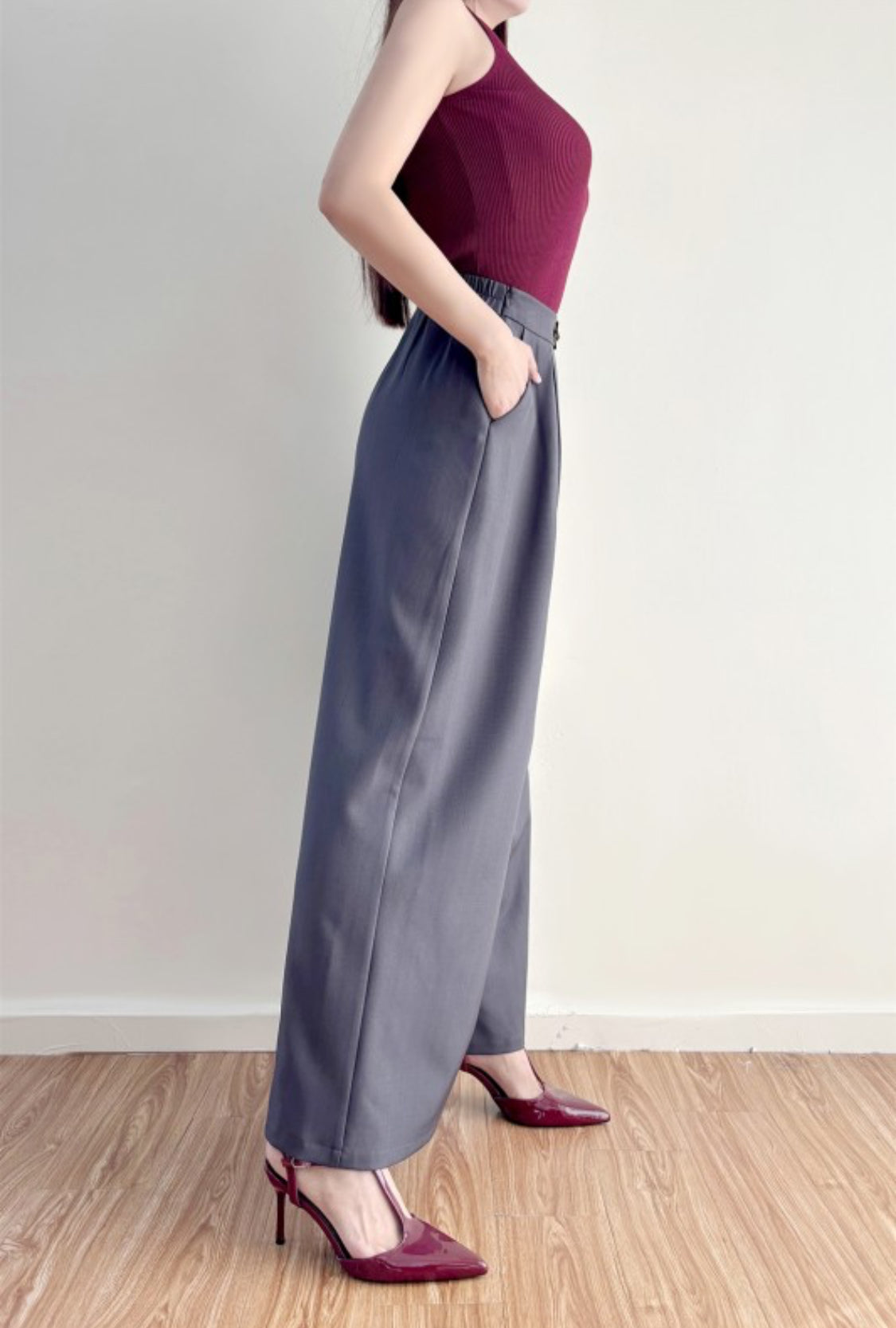 High Waist Pleated Palazzo