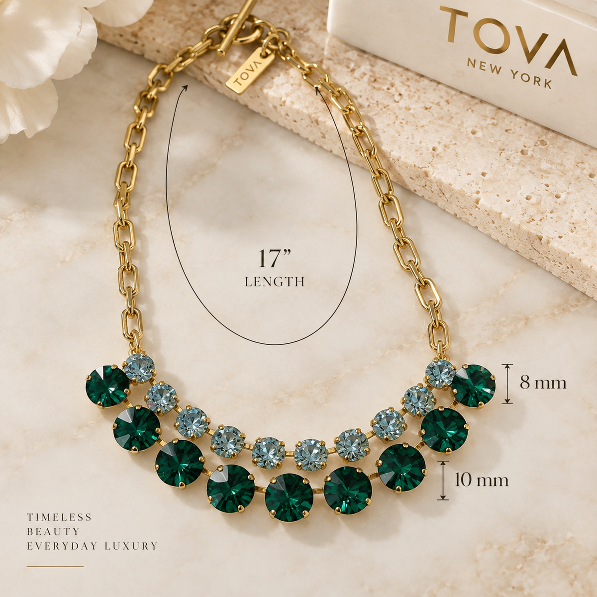 TOVA Vivica Necklace in Emerald