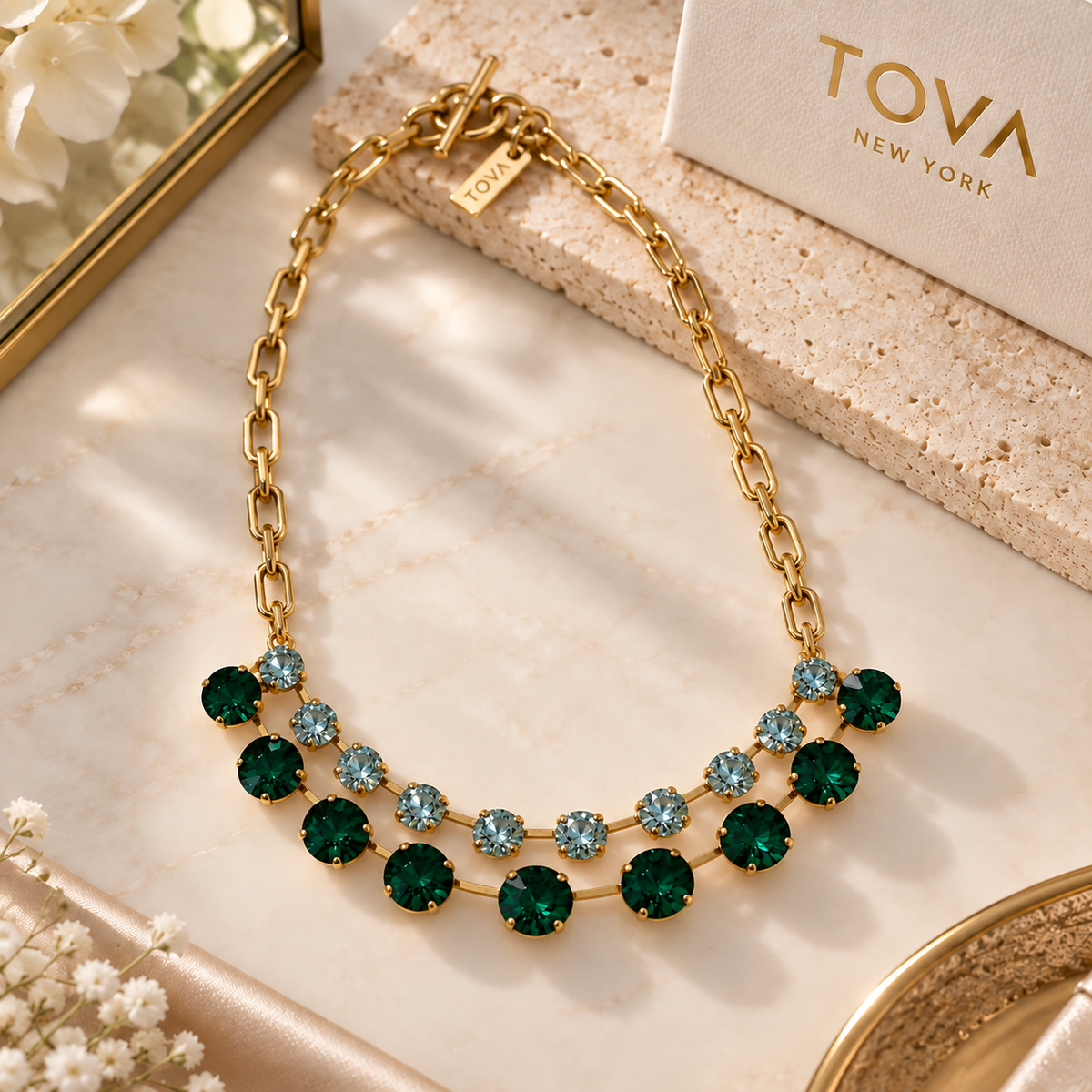 TOVA Vivica Necklace in Emerald