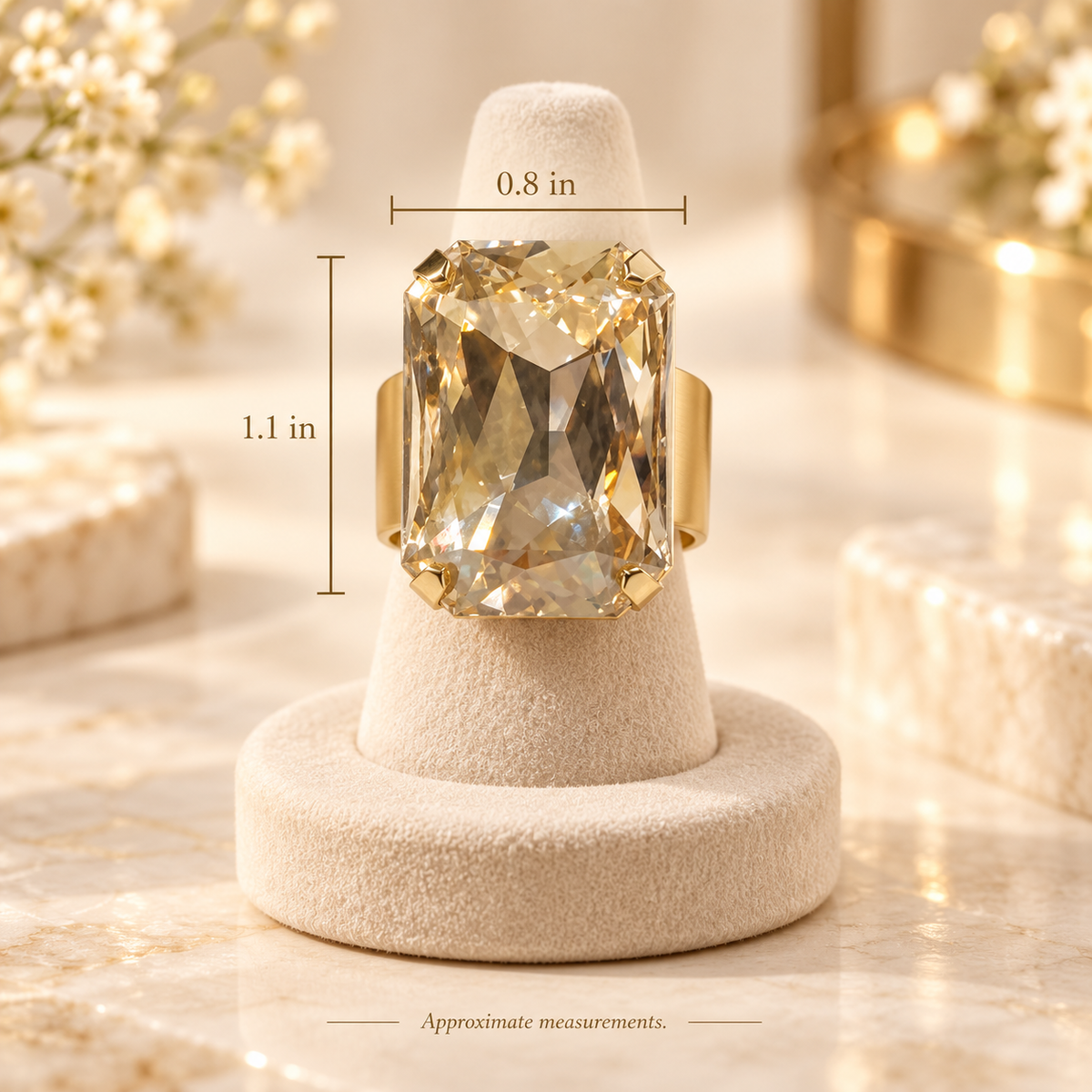 TOVA Mini Soleil Ring in Champagne