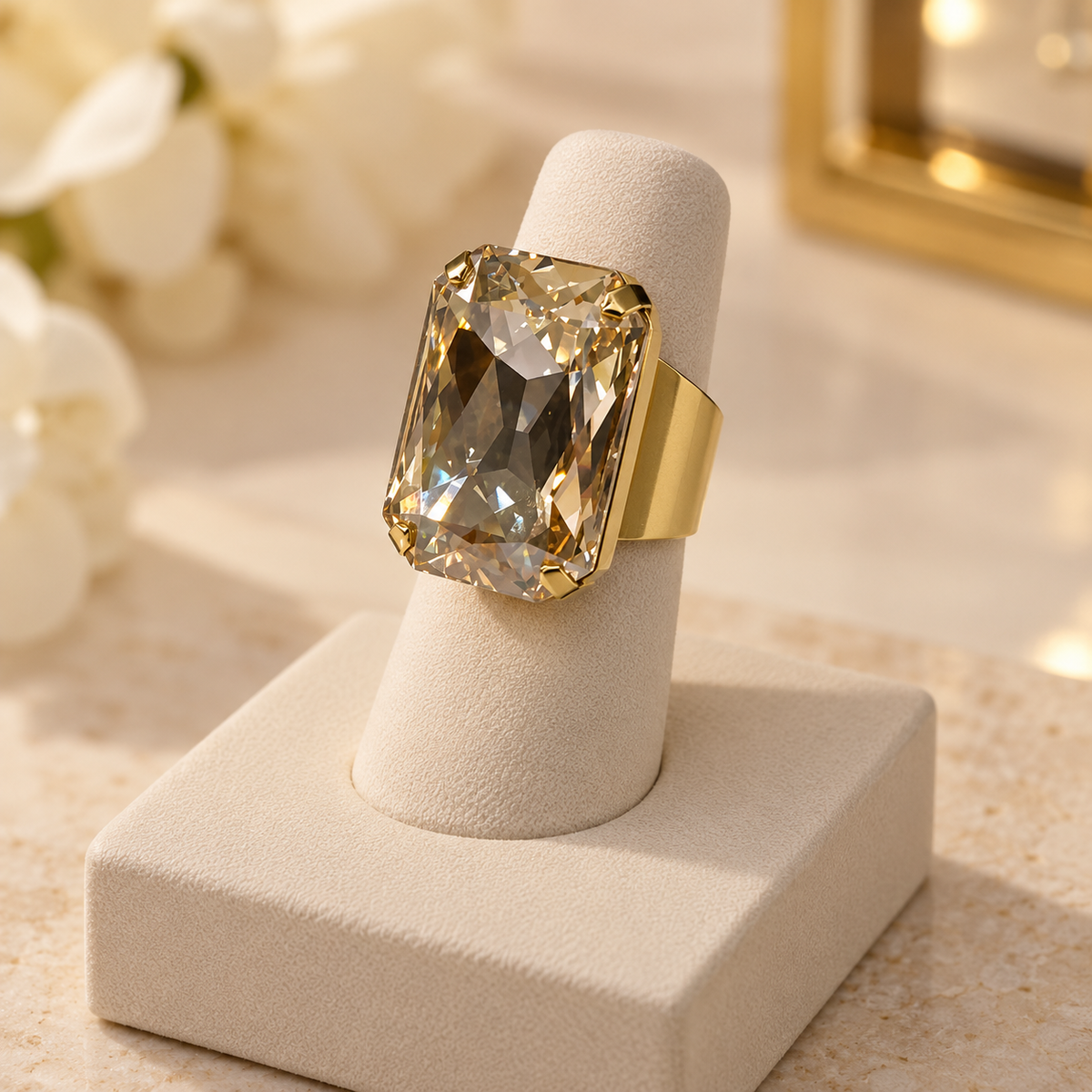 TOVA Mini Soleil Ring in Champagne