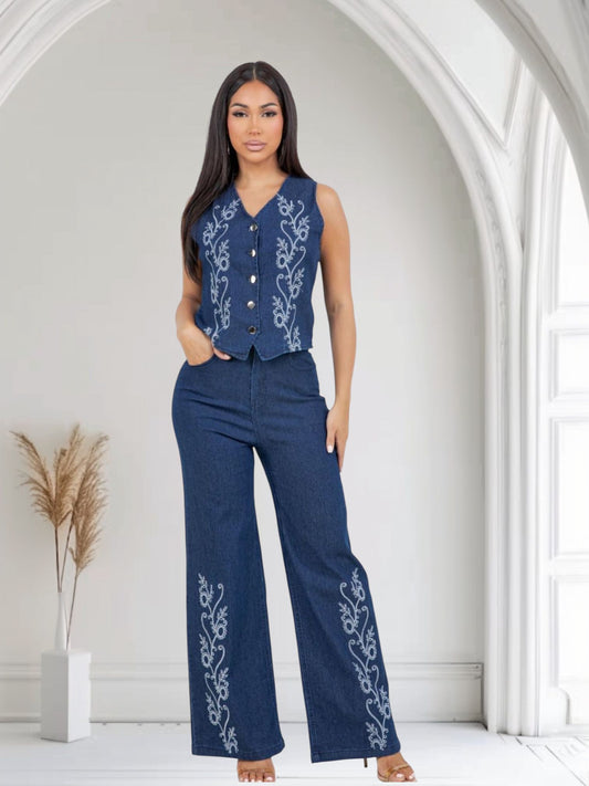 Denim Vest Embroidery Set