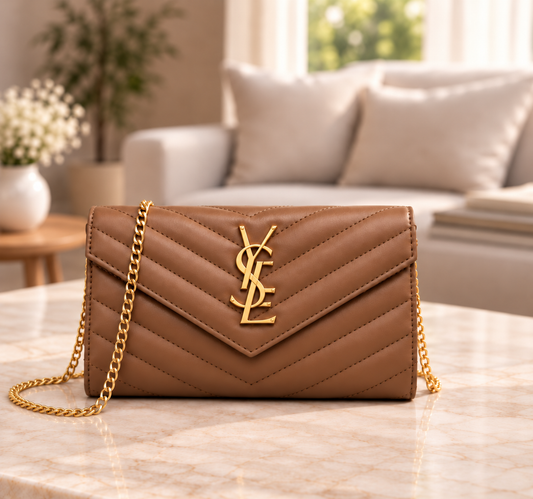Brown Matte Inspired Designer Handclutch