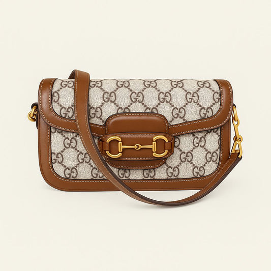 Inspired Desingner Bag Brown with Logo GG