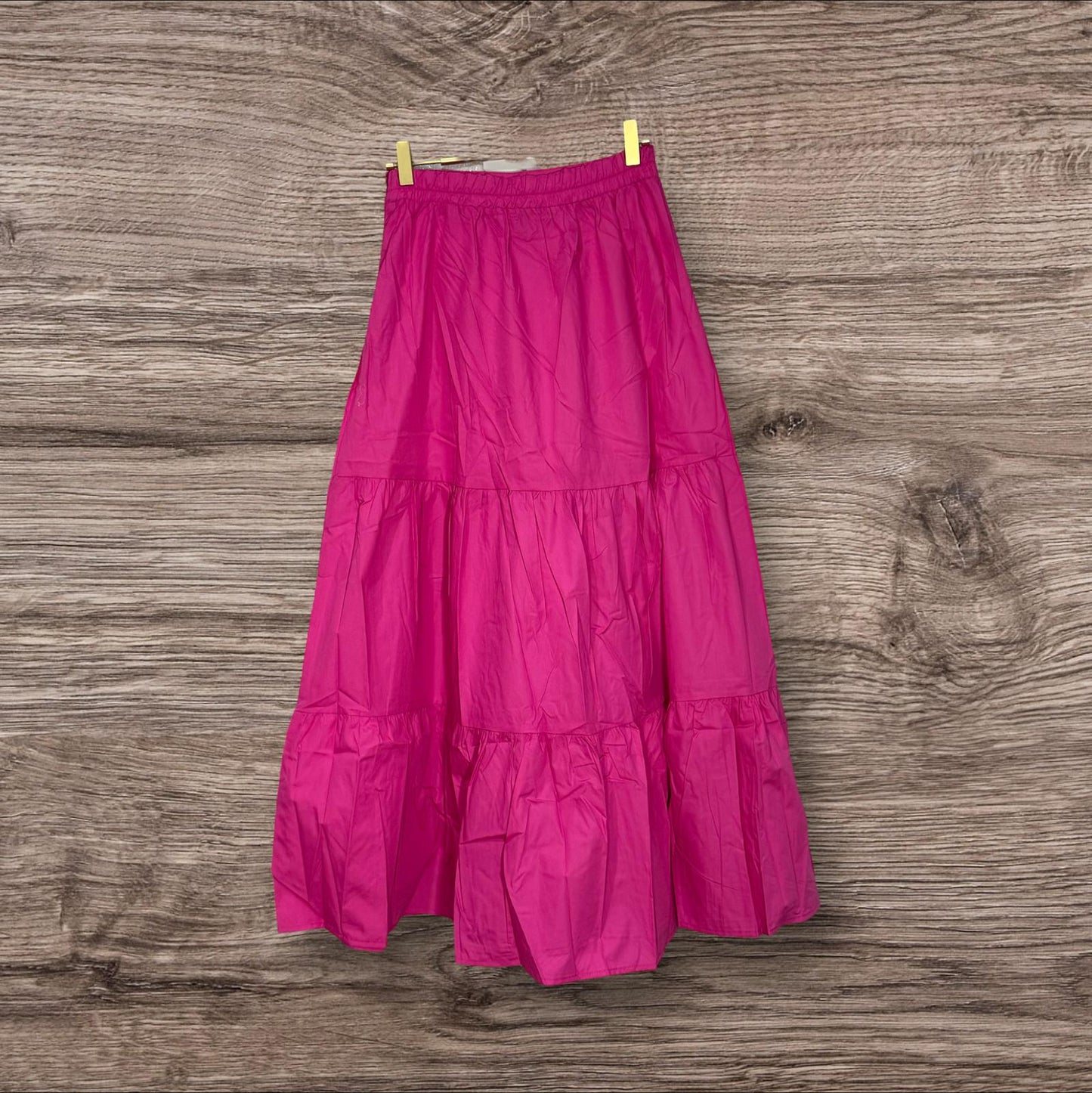 Maxi Ruffle Skirt and Top Fushia Set