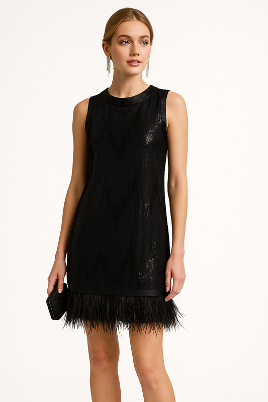 Black Sequins Dress
