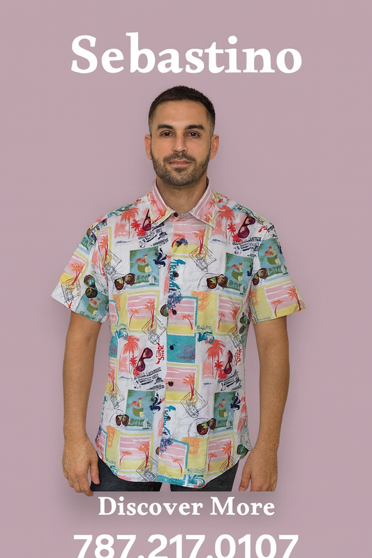 Sebastino Puertorican Symbols Men's Shirt Passport