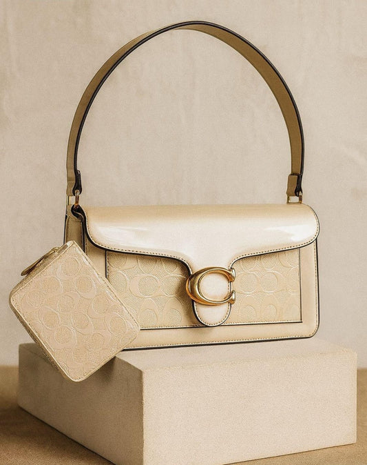 Inspired Medium Clutch Bag C in Ivory