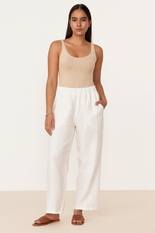 White Palazzo Pants from the Italia Collection