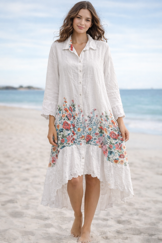 White Floral Dress