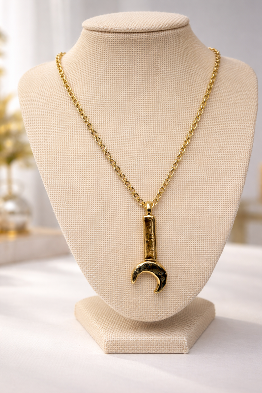 Moon Ingot Necklace Gold