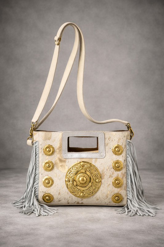 Off White Fringe Luxe Bag