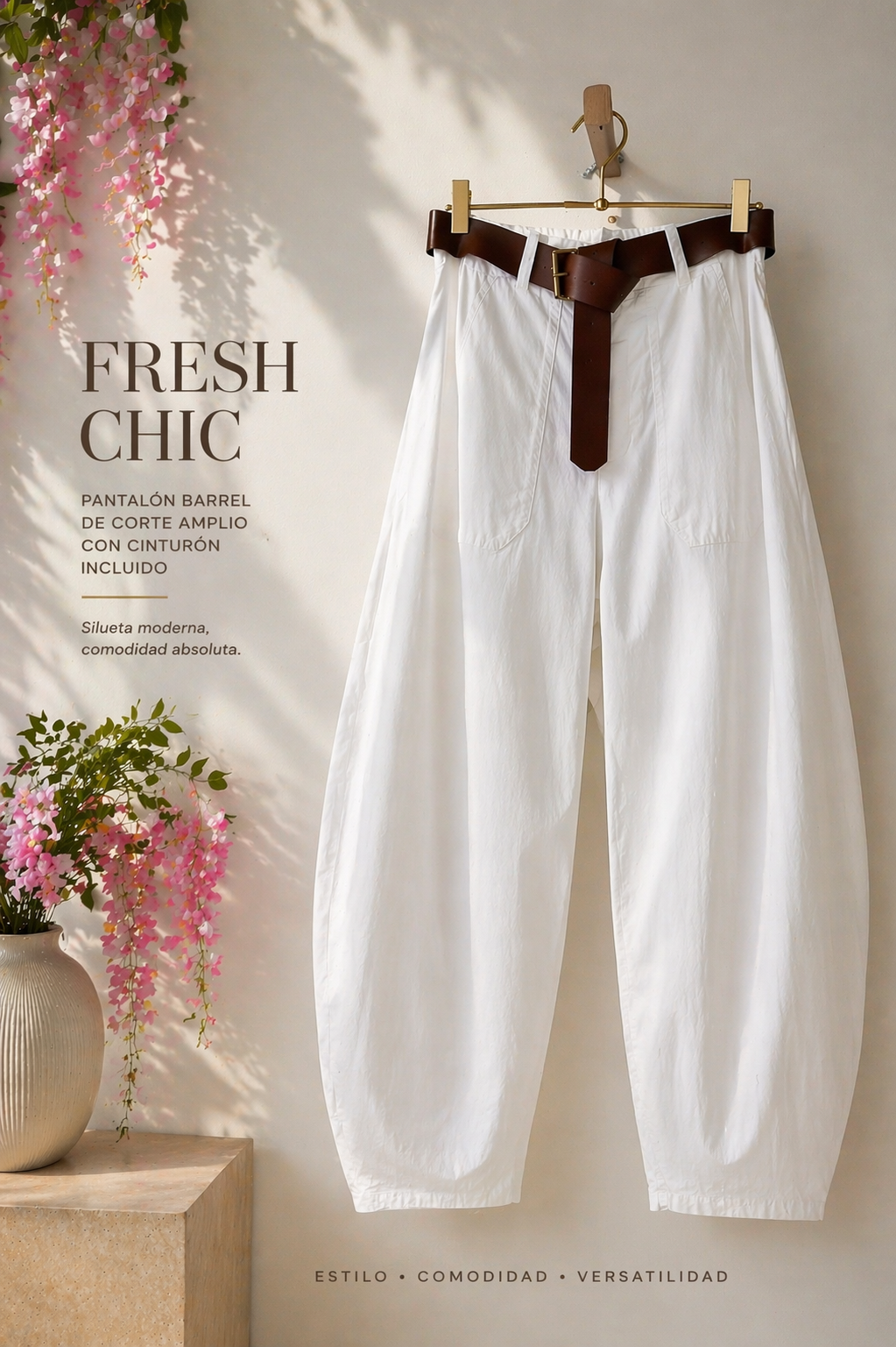 Italian White High-Waisted Pants