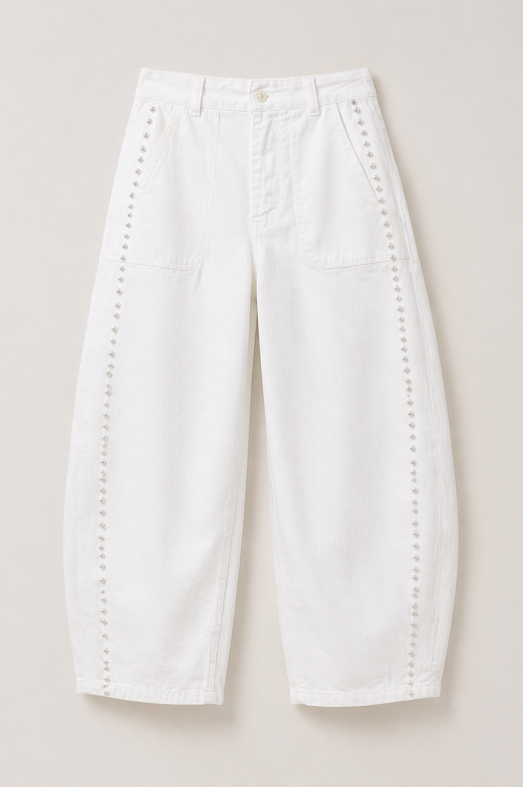 Italian Barrel Pant With Silver Dots