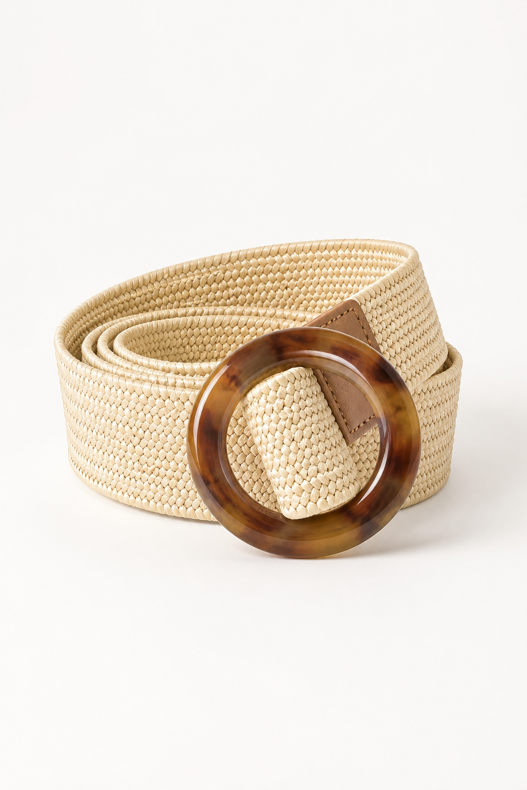 Textured Natural Ivory Belt
