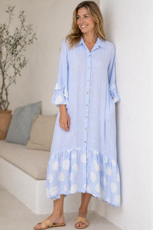 Polka Dot Blue Dress