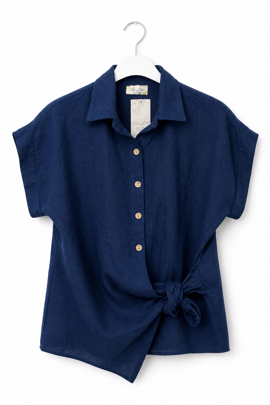 Navy Knot Blouse