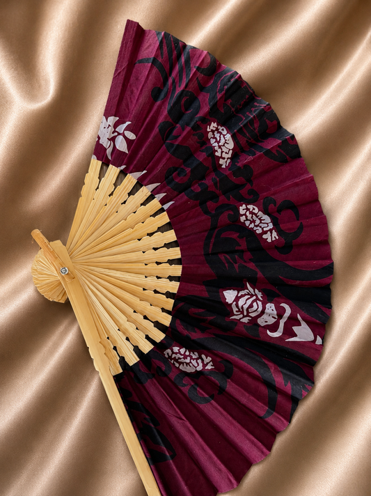 Tropical Wine Hand Fan