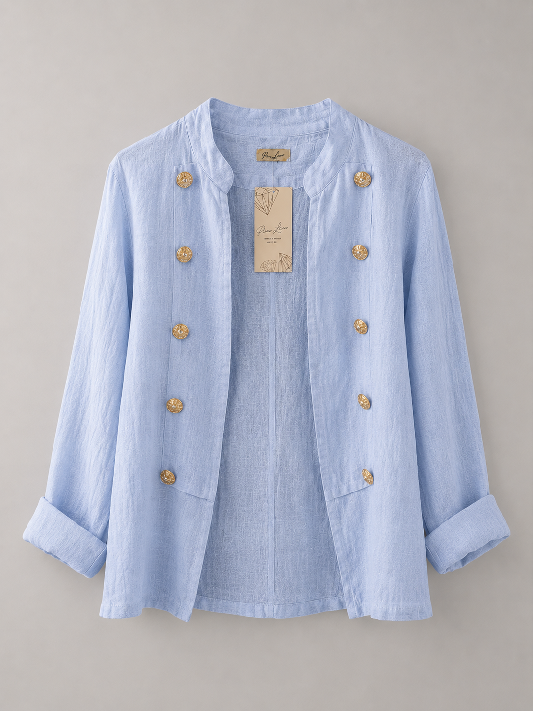 Blue Jacket With Gold Details