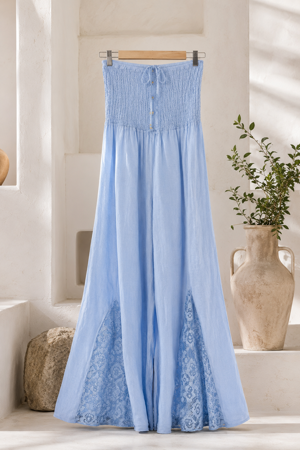 Blue Embroidery Dress