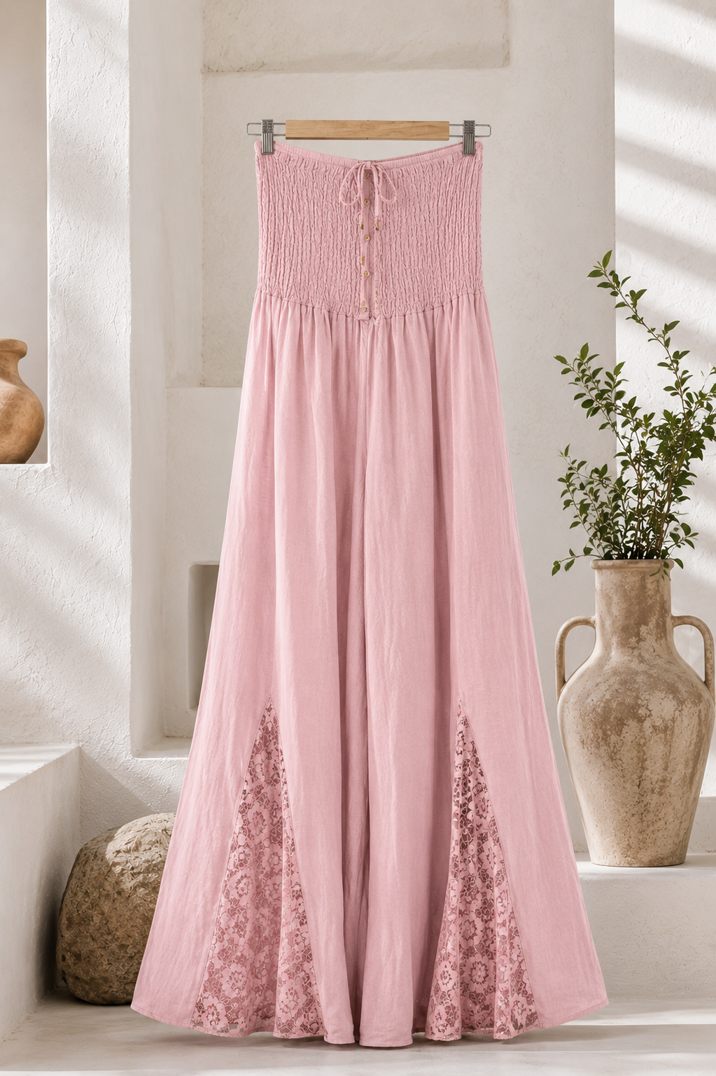 Pink Embroidery Dress