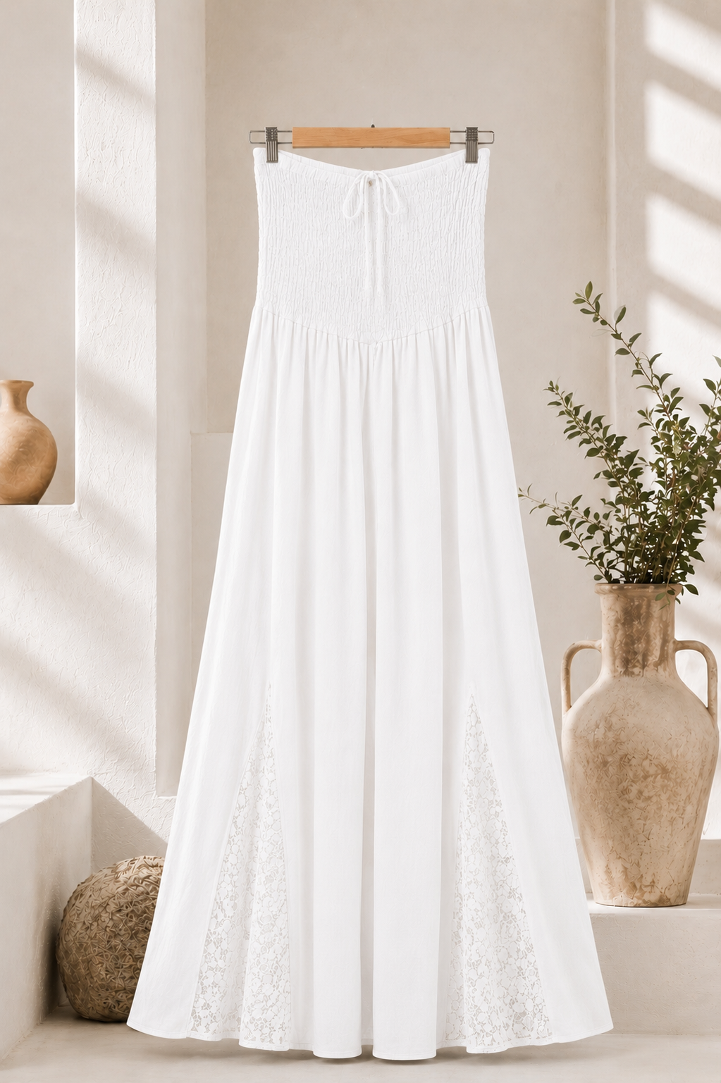 White Embroidery Dress