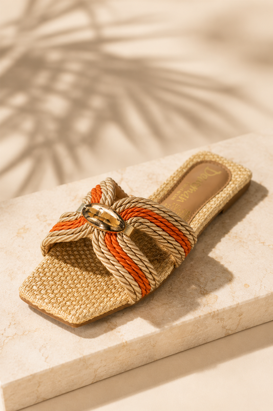Orange Yute Sandal