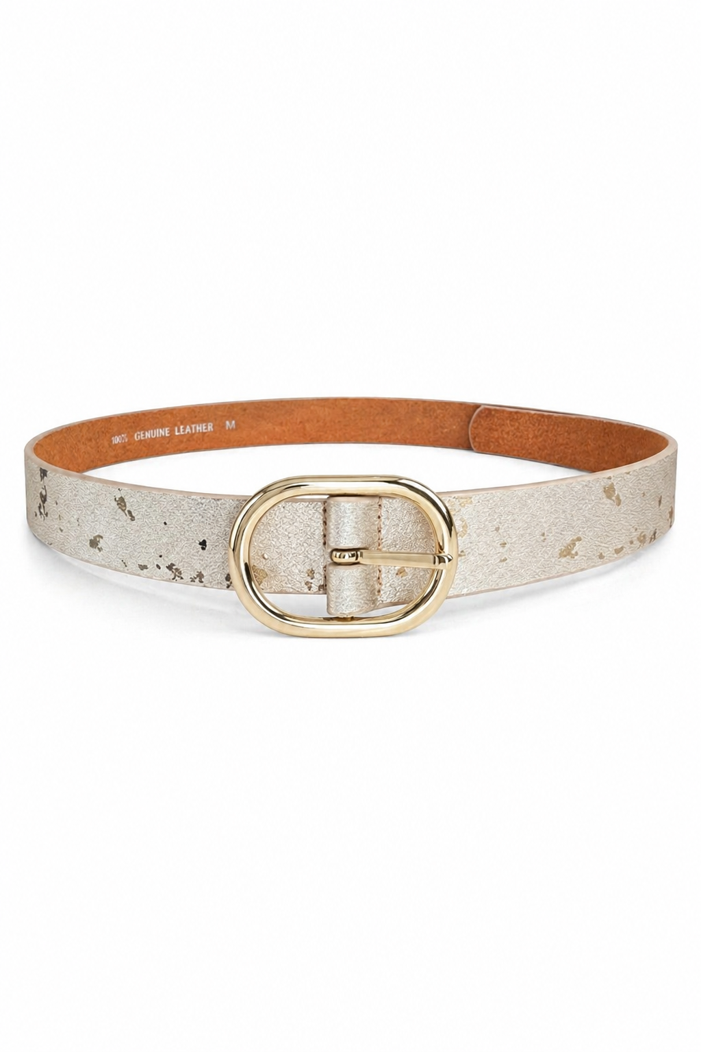 Gold Shimmer Glam Leather Belt