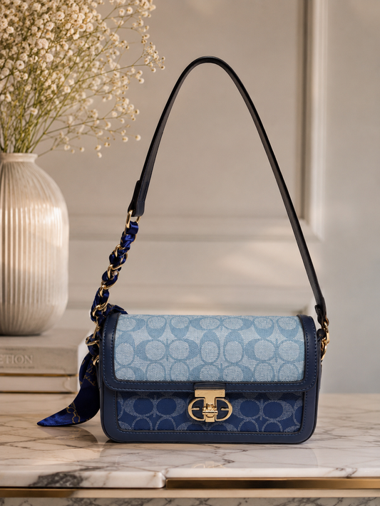 Blue Monogram Shoulder Bag