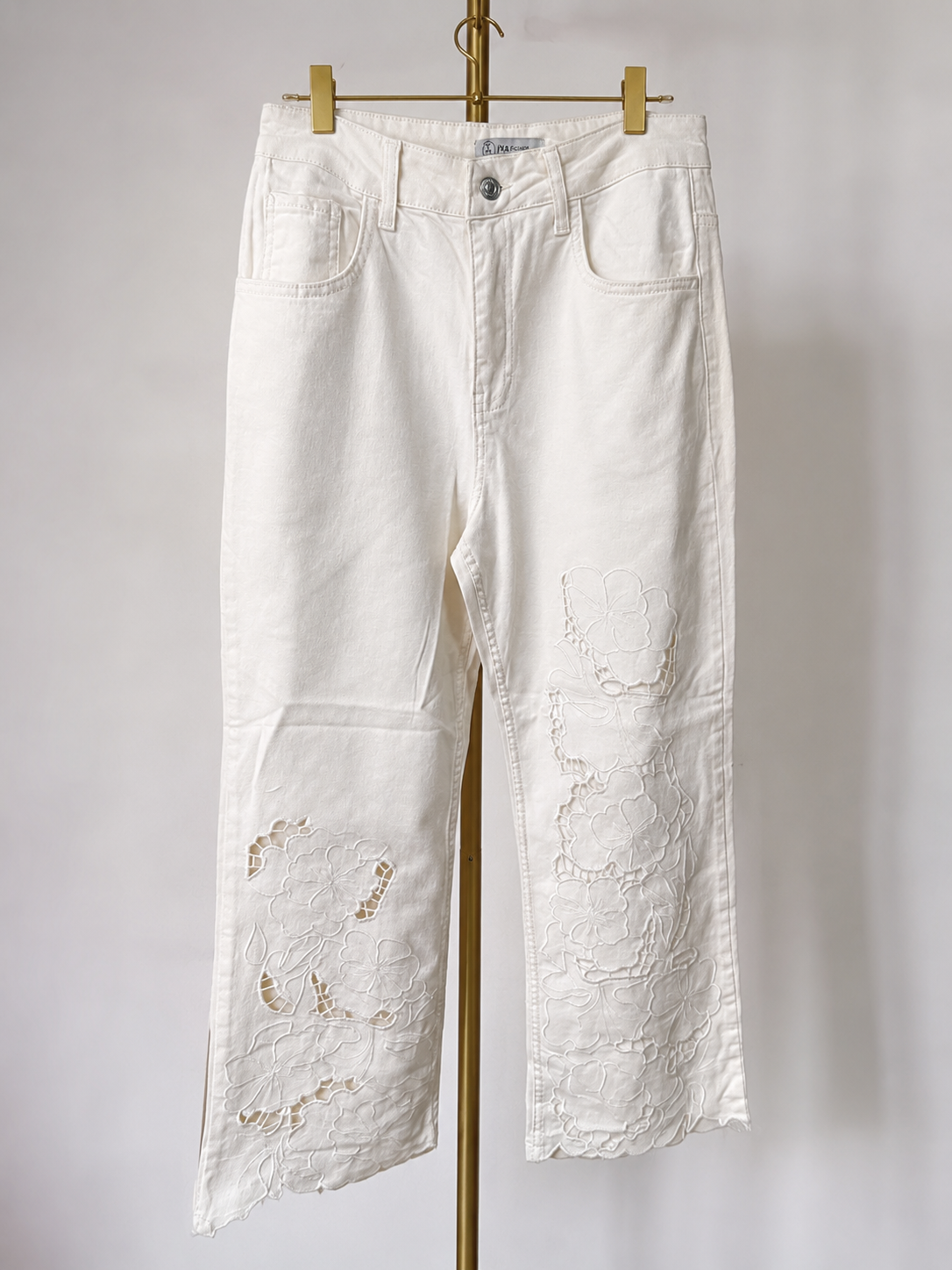 Floral Lace Wide Leg Jeans