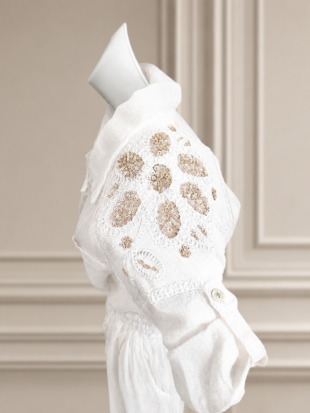 White Set with Blouse and Pant