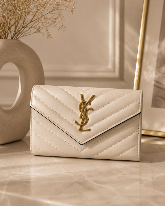 Ivory Matte Inspired Designer Handclutch