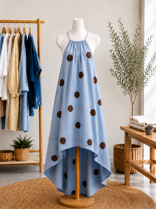 Blue Dot Breeze Dress