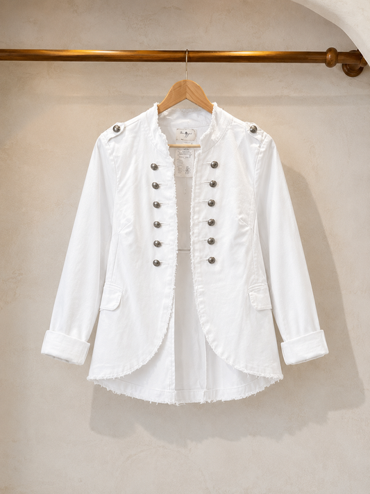 White Chic Linen Jacket