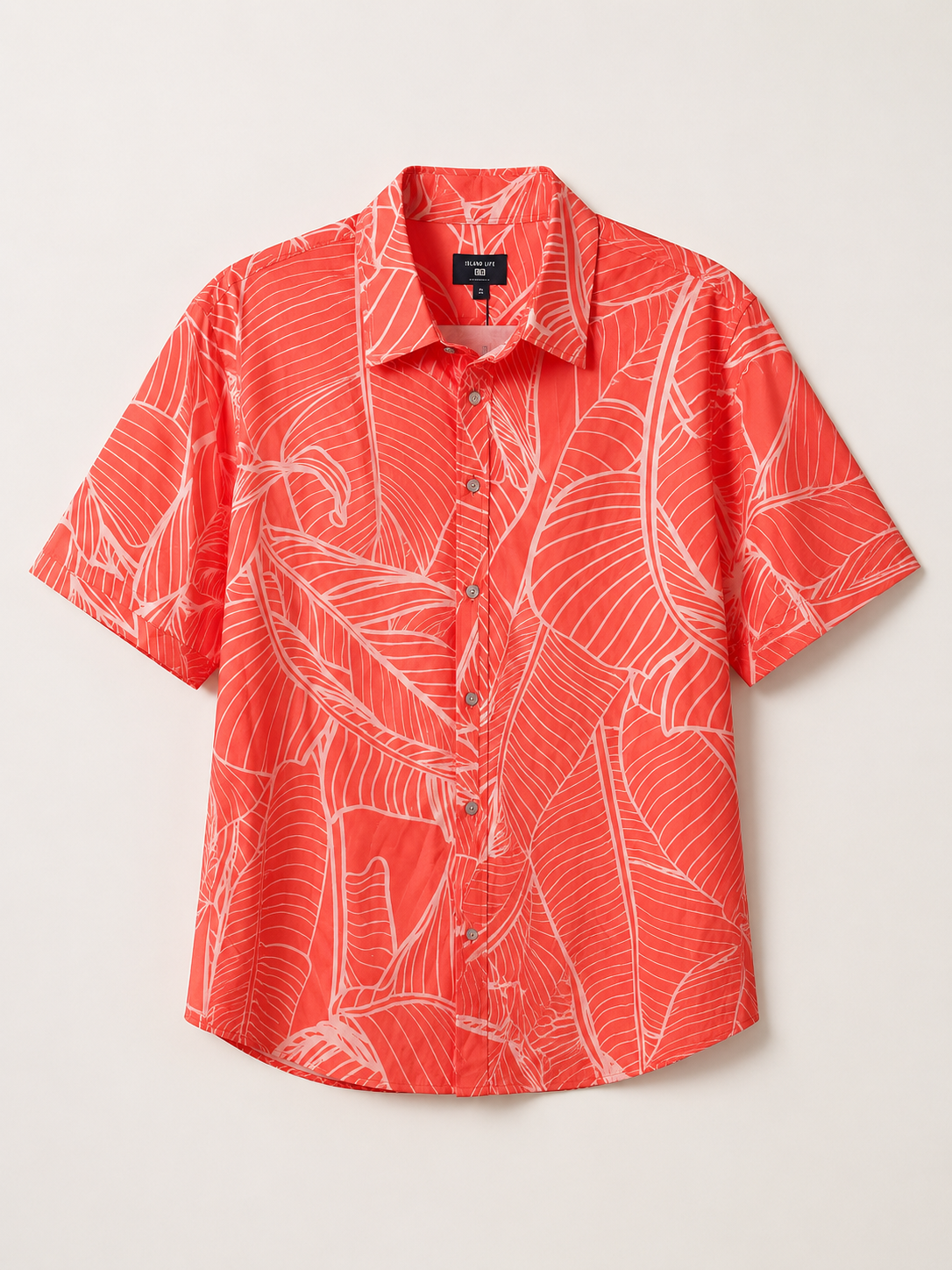 Island Coral Button-Up Shirt