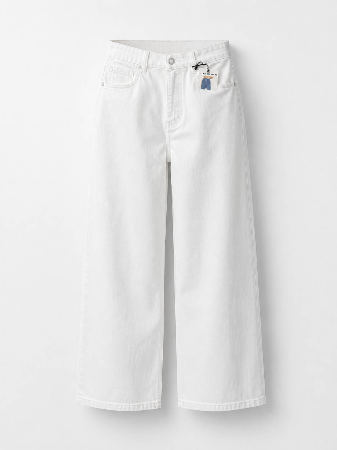 White Jean With Wide Leg