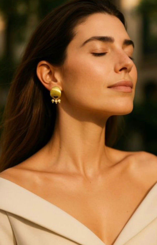 Sand Pearl Earring