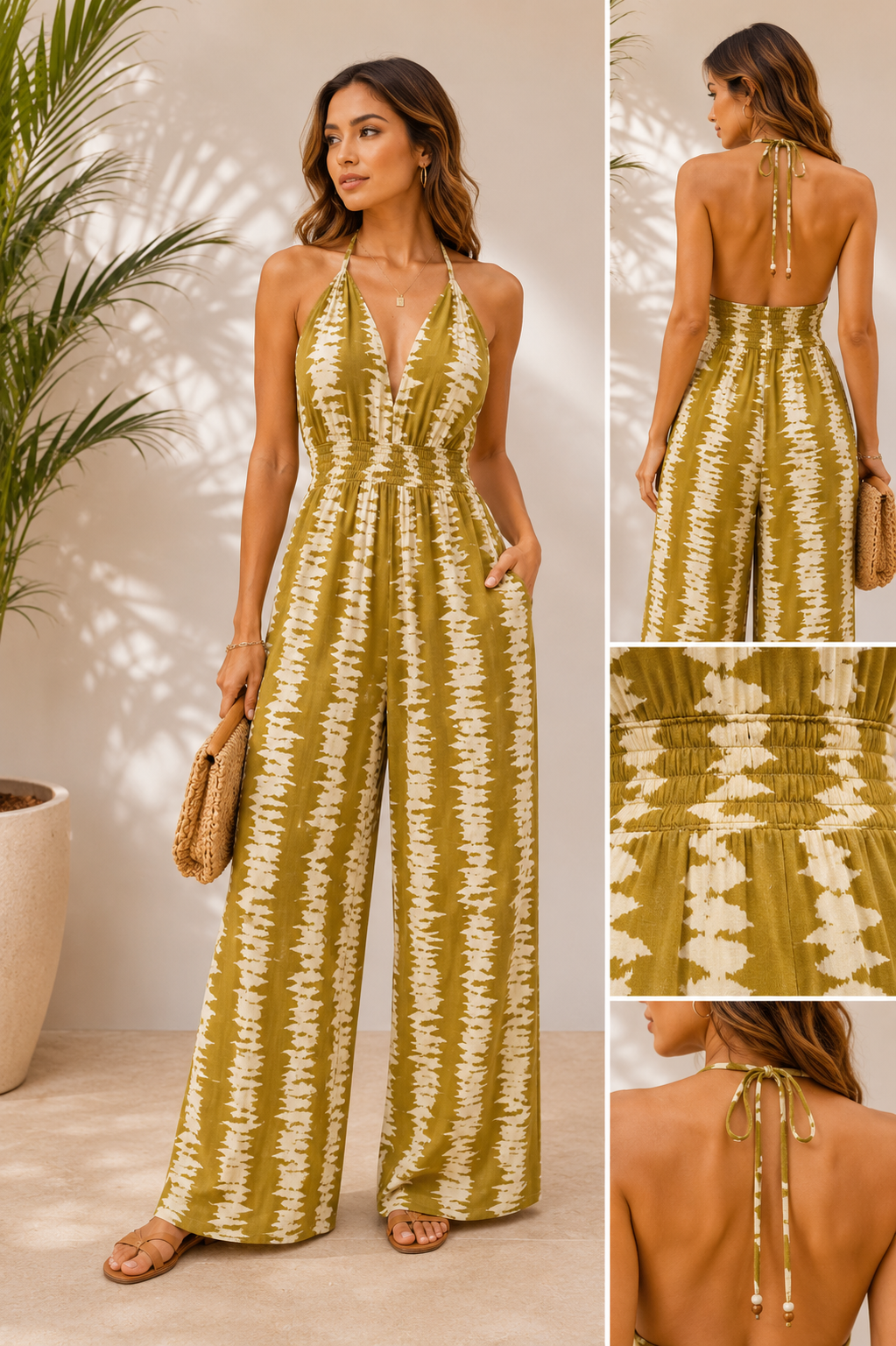 Pacifica Jumpsuit-Light Green