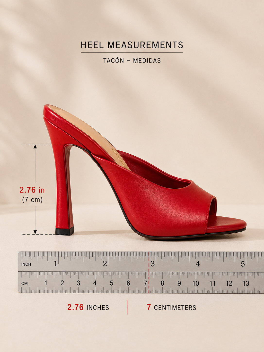Red Leather Elegant Heels