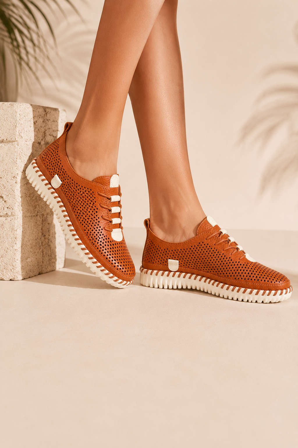 Camel Leather Shoes
